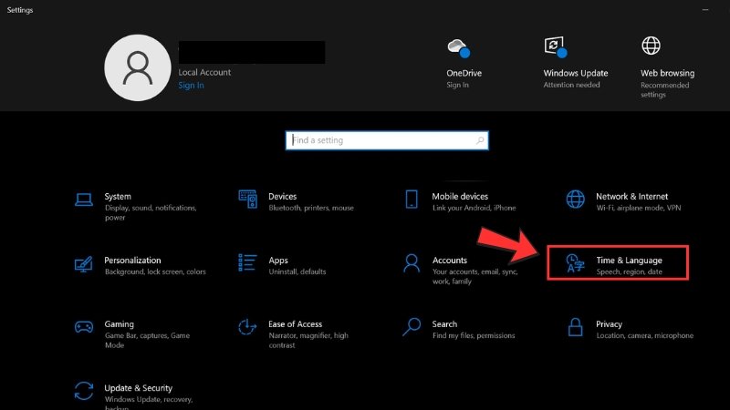  Chá»n Time & Language