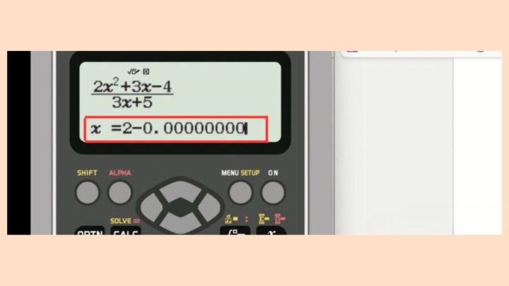 Bước 2 trong hướng dẫn tính lim bằng máy tính Casio FX-580VN: Nhập giá trị X tiến gần x0