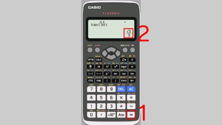 Hiển thị kết quả của phép tính cot theo công thức phụ nhau