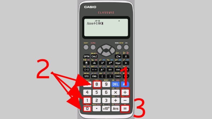 Tiến hành lấy kết quả tan chia cho 180