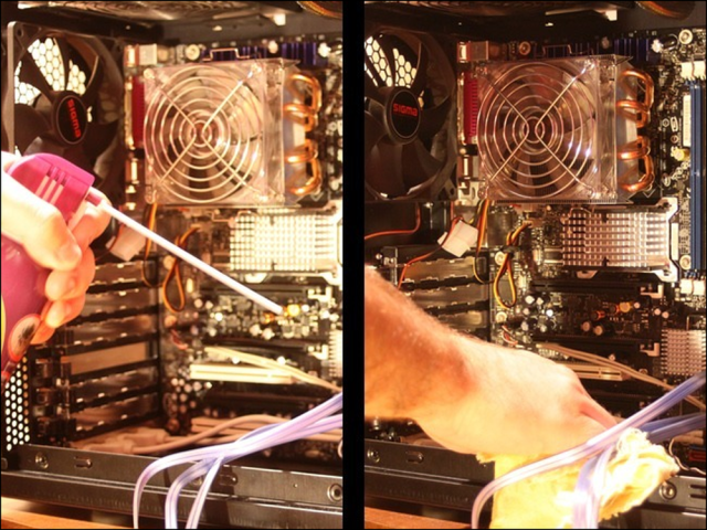 Vệ sinh các ngóc ngách trong case máy tính