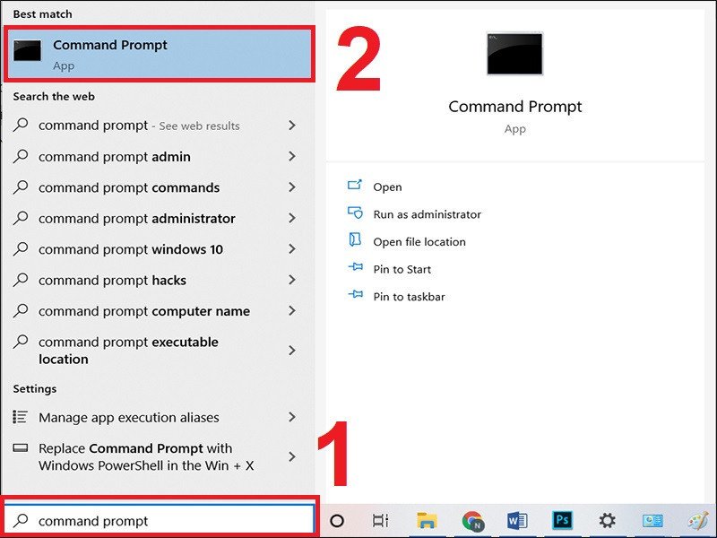 Cách Xem Pass Trên Máy Tính: Mở Command Prompt