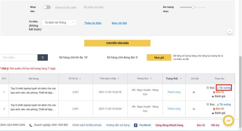 Cách chuyển văn bản thành giọng nói trên máy tính - Tải file Vbee