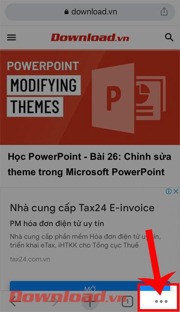 Chuyển lại chế độ Trang web cho di động trên Chrome Android