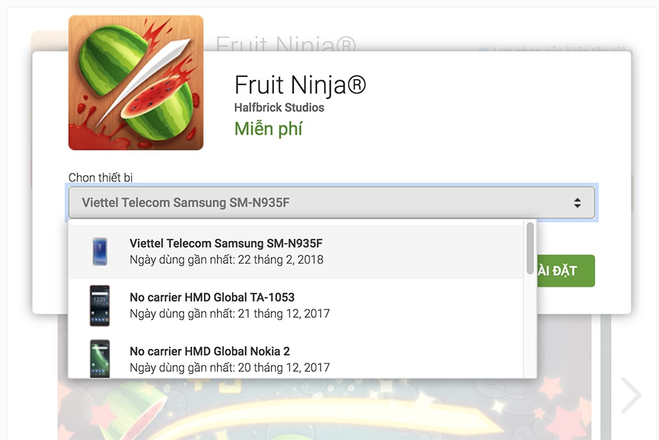 Cài đặt ứng dụng cho điện thoại Android