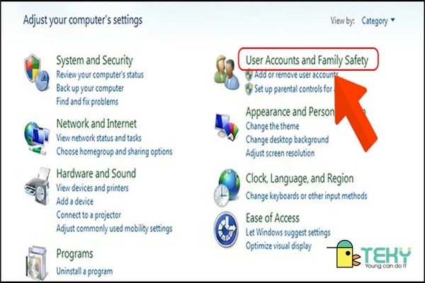 Cài Win 7 Cho Máy Tính - Giao diện User Accounts trên Windows 7