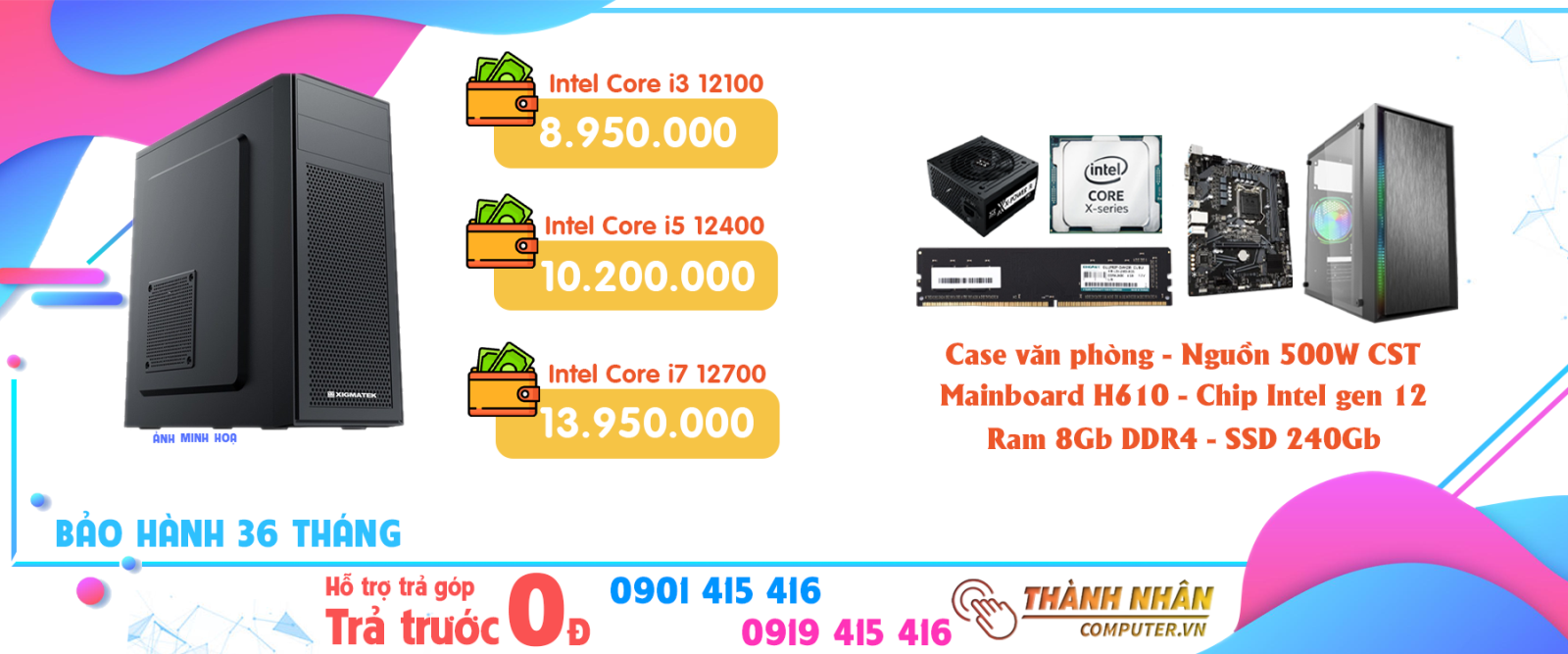 Mua máy tính giá rẻ TPHCM - Cấu hình máy tính Intel thế hệ 12