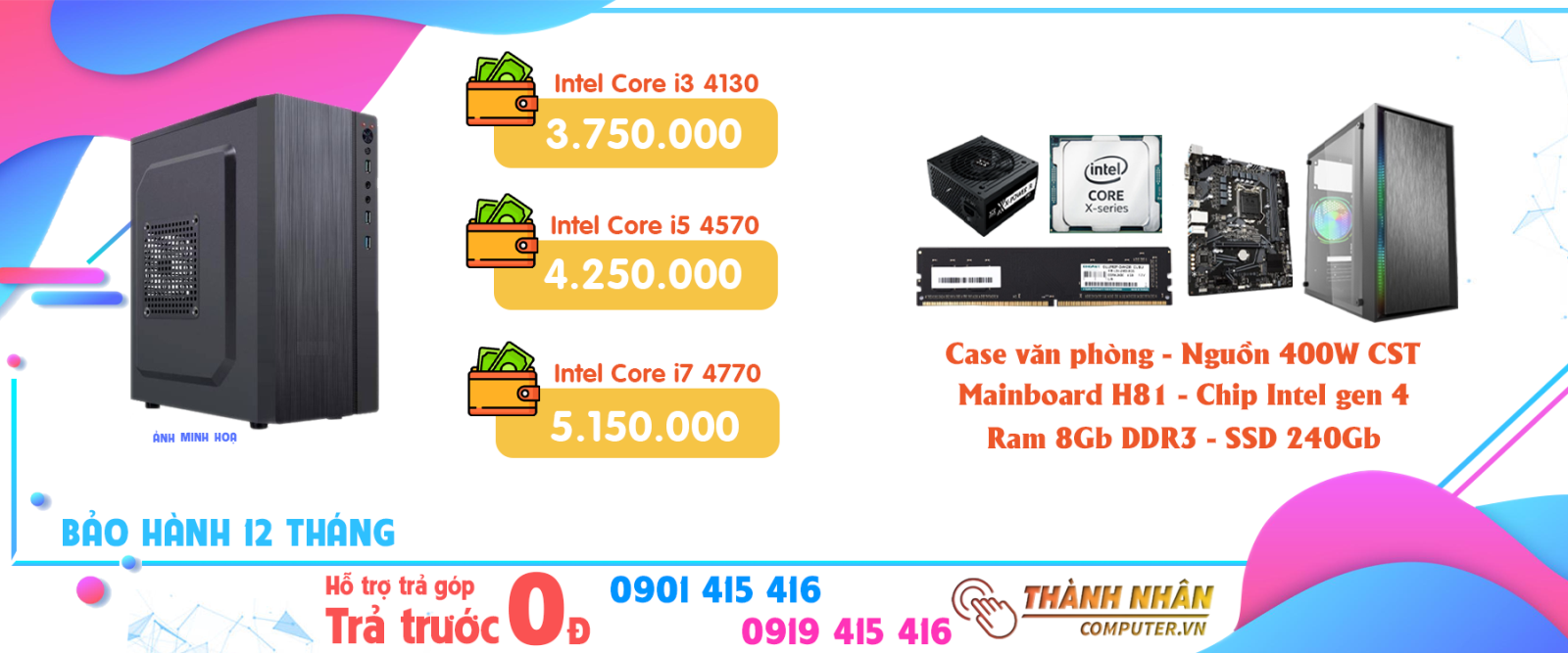 Mua máy tính giá rẻ TPHCM - Cấu hình máy tính Intel thế hệ 4