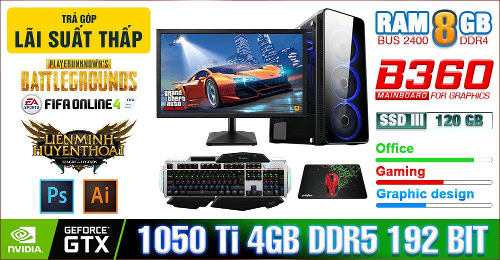 Cấu hình máy tính chơi game Core i3 thế hệ 9
