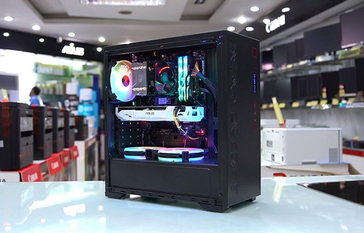 Cấu hình máy tính với CPU i7 và card đồ họa RTX 3060 phù hợp cho thiết kế đồ họa