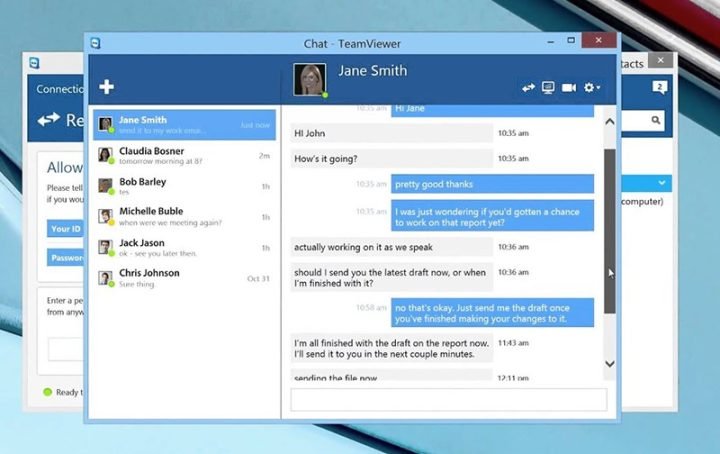 Tính năng trò chuyện thuận tiện giữa các thiết bị trên TeamViewer