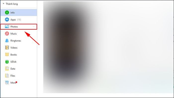 Chọn Ảnh trong 3uTools để chép hình ảnh từ máy tính vào iPad