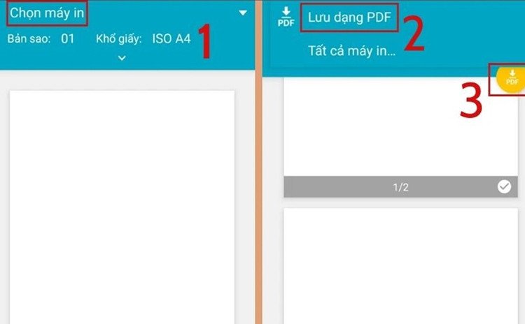Chọn Lưu dạng PDF trên ứng dụng PowerPoint di động