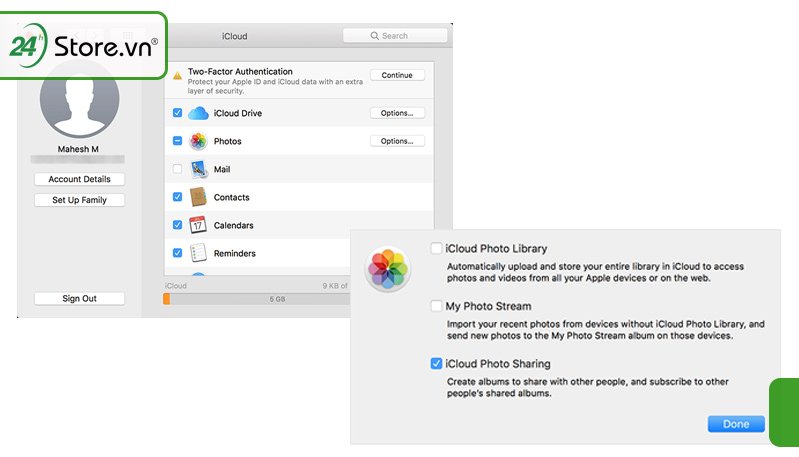 Chọn thư viện ảnh Photos và tải ảnh lên để chuyển ảnh từ máy tính sang iPhone