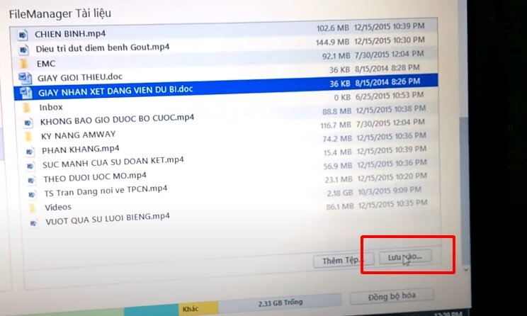 Lưu các file đã chọn từ FileManager trên iPad vào máy tính qua iTunes