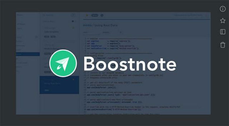 Boostnote các phần mềm note trên máy tính với giao diện tối ưu cho lập trình viên.