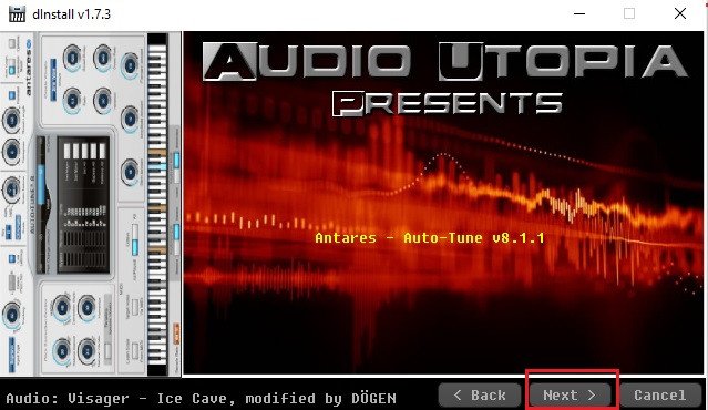 Cửa sổ tiếp theo trong quá trình cài đặt Auto-Tune