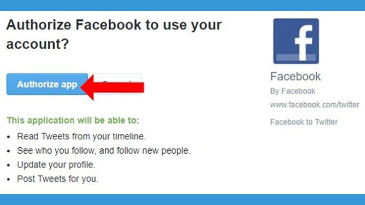 Liên kết Twitter với Facebook Liên kết Twitter với Facebook trên máy tính