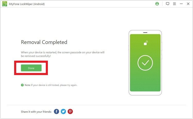 Điện thoại Android đã reset thành công bằng máy tính