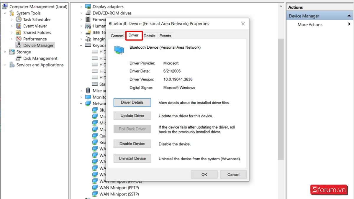 Properties của Driver