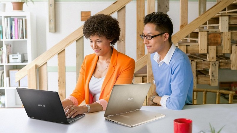 Laptop Asus lai máy tính bảng có thể xoay 360 độ tiện lợi