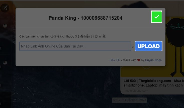 Hoàn tất cài đặt hình nền cho Messenger.com trên máy tính