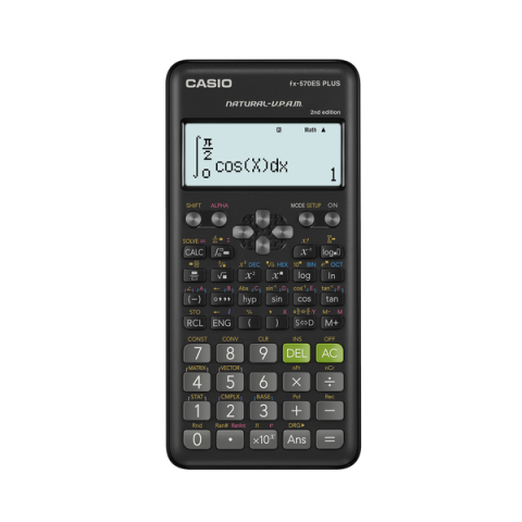 Máy tính Casio FX 570ES PLUS với màn hình hiển thị biểu thức tự nhiên rõ ràng