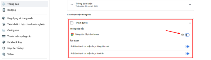 Hướng dẫn cài đặt thông báo Messenger trên trình duyệt