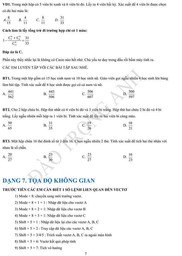 Giải toán trắc nghiệm bằng máy tính: Phép toán số phức