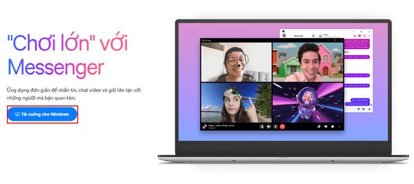 Giao diện Messenger trên máy tính với biểu tượng Avatar