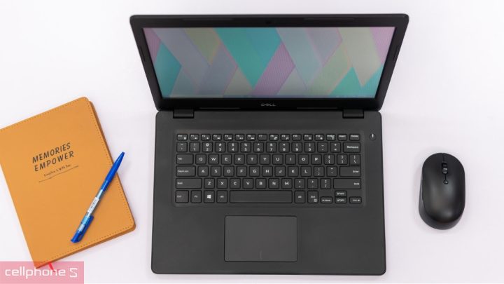 Máy tính Laptop Dell Core i3 sở hữu bàn phím Full-size thiết kế đủ các phím chức năng