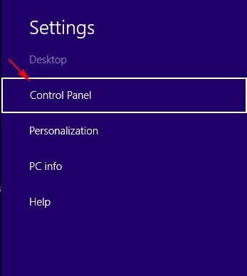 Mở bảng Settings để gỡ bỏ ứng dụng trên máy tính Windows 8