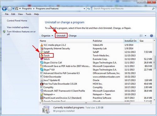 Thực hiện gỡ cài đặt chương trình trên Windows 7