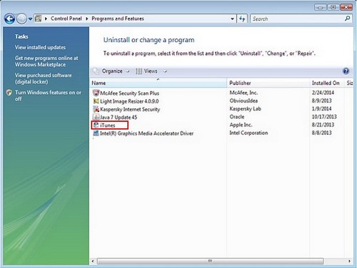 Xác nhận gỡ cài đặt chương trình trên Windows Vista