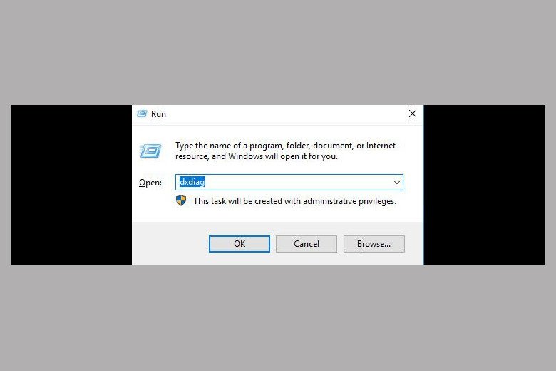 Gõ mã vào cửa sổ Run