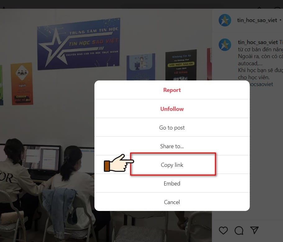 hÃ¬nh áº£nh chá»n sao chÃ©p liÃªn káº¿t
