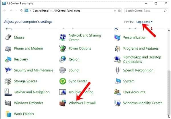 Chọn Windows Firewall để chặn chơi game trên máy tính