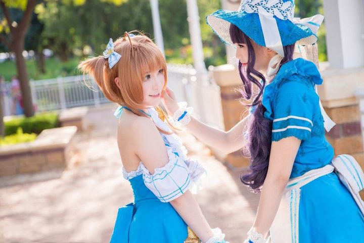 ảnh nền máy tính hoạt hình đẹp: Cosplay Sakura và Tomoyo đẹp nhất