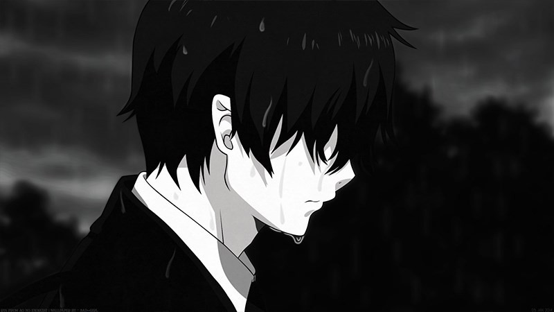 Hình nền Anime boy bí ẩn trong đêm