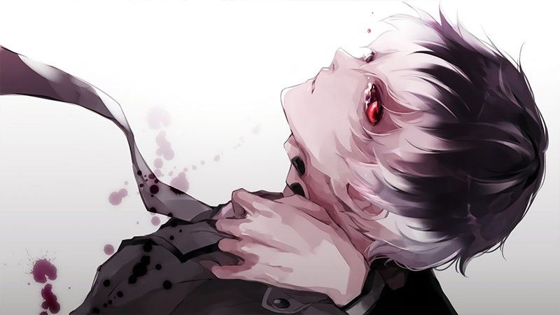 Hình nền Anime boy với vẻ mặt suy tư