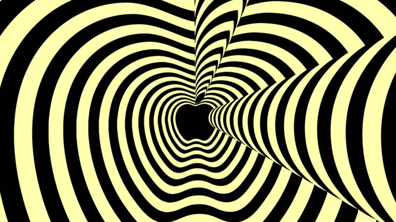 Hình nền ảo giác thị giác, sự pha trộn hoàn hảo của sáng tạo và cảm xúc với các dải màu chuyển động.