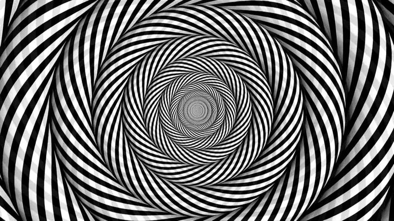 Đắm chìm trong không gian nghệ thuật qua hình nền ảo giác thị giác với các hình học phức tạp và hiệu ứng 3D.