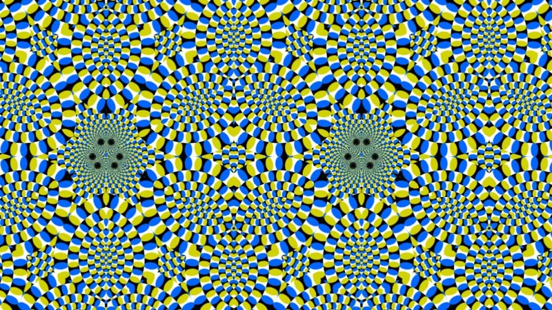 Thiết kế hình nền ảo giác thị giác khiến bạn không thể rời mắt, các họa tiết chuyển động liên tục.