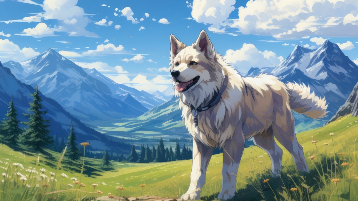 Hình nền máy tính chó sói tru trăng