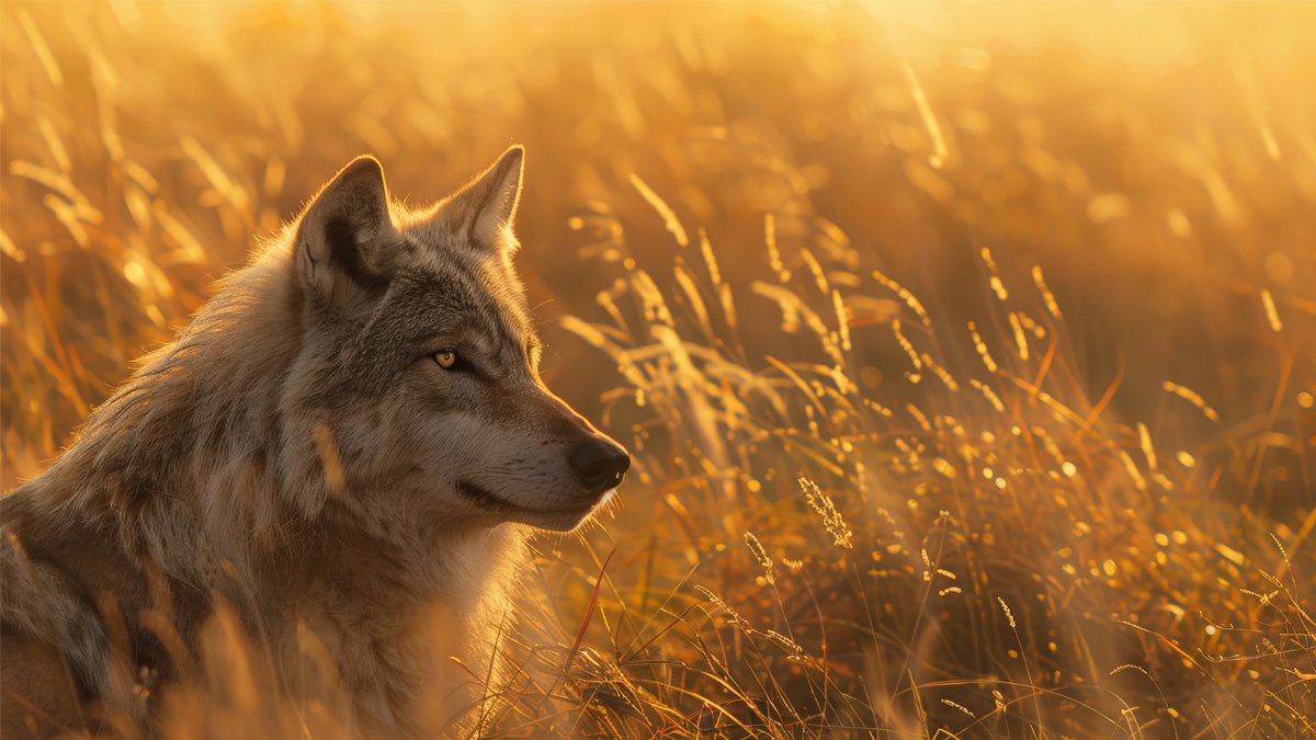 Hình nền máy tính chó sói con đáng yêu