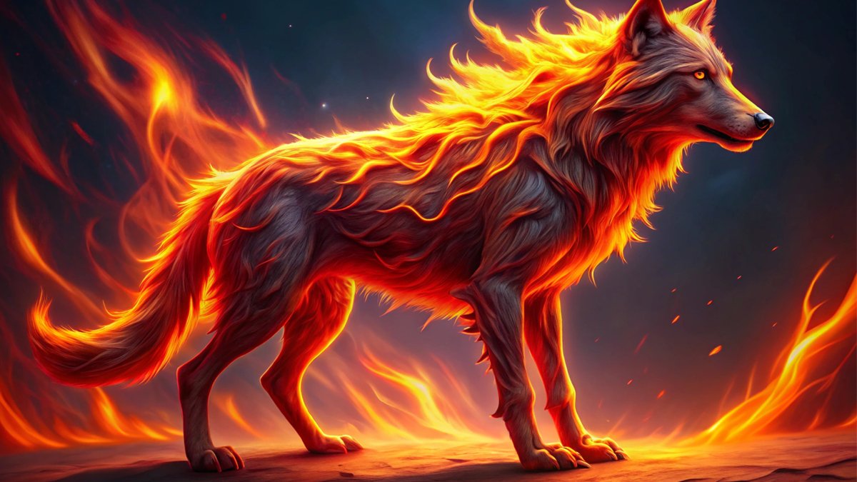 Hình nền máy tính chó sói ma mị