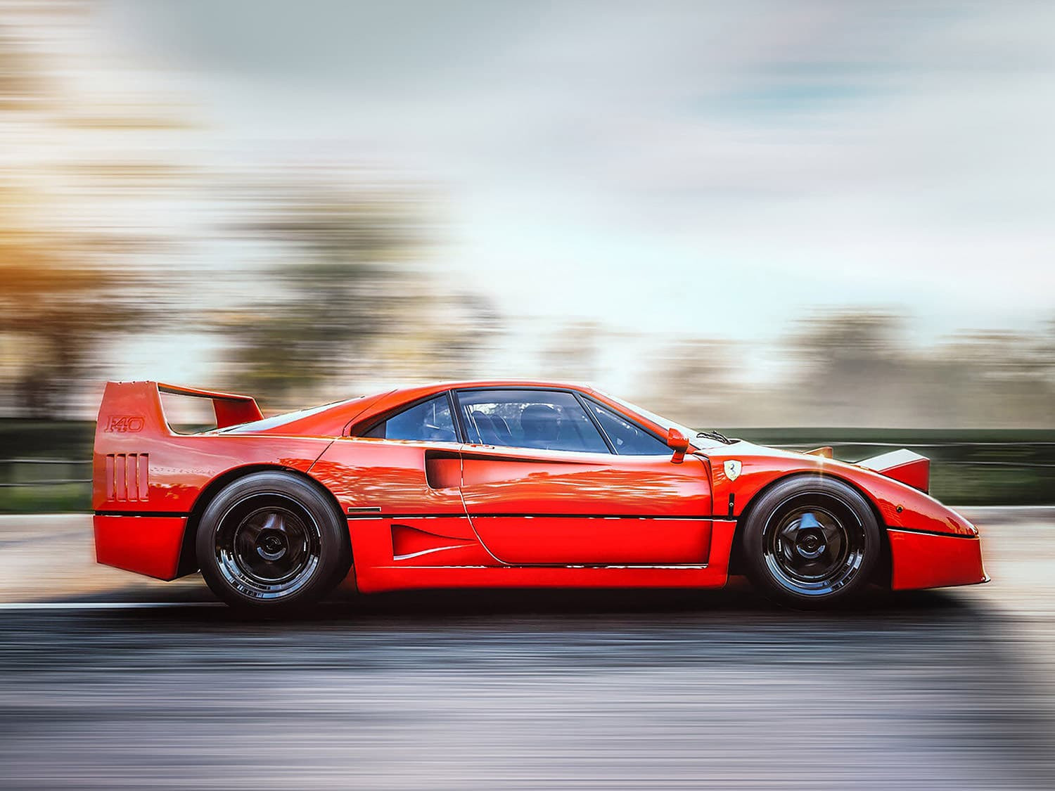 Hình nền Ferrari F40 4K cổ điển