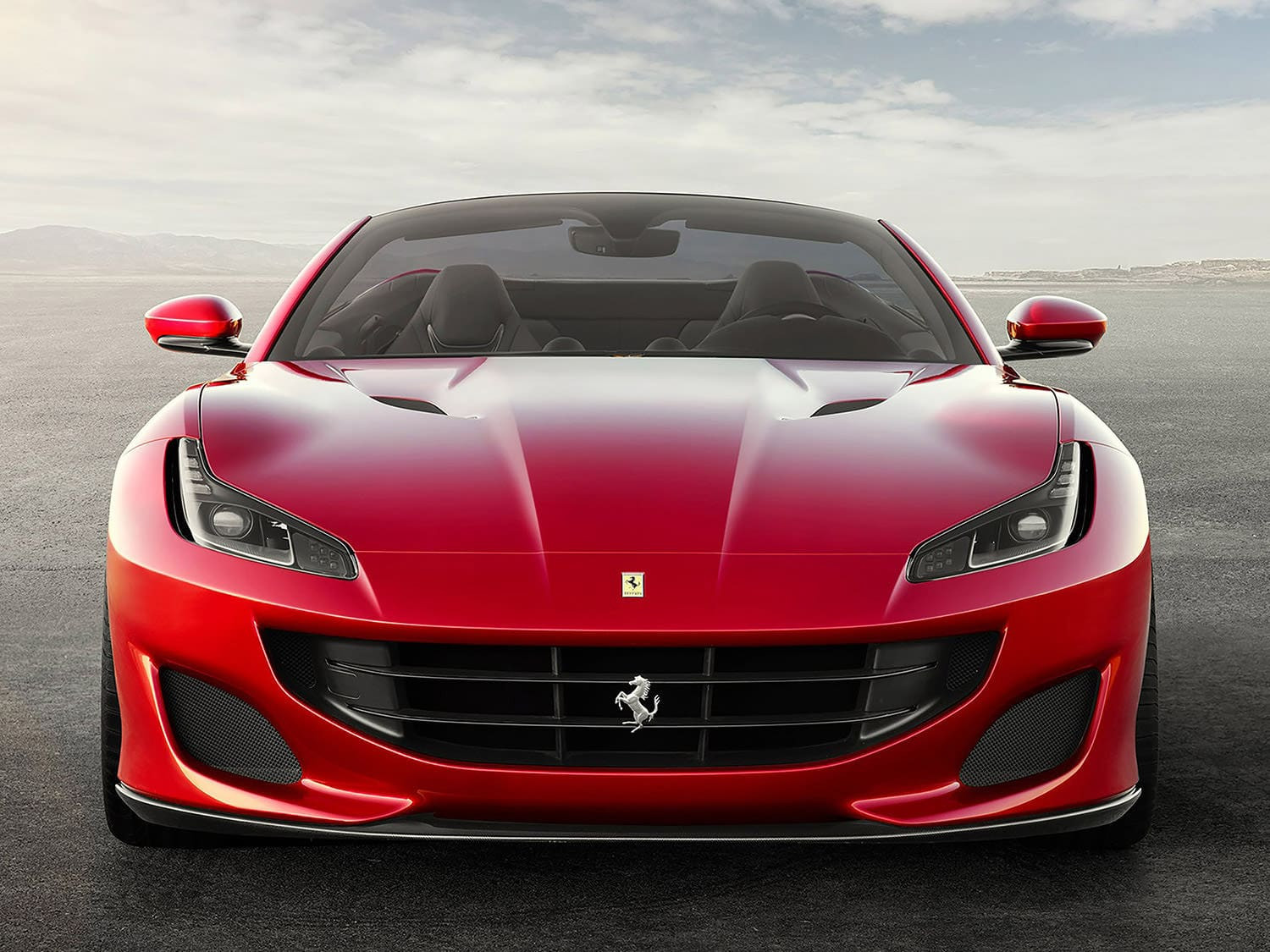 Hình nền Ferrari Portofino 4K màu đỏ