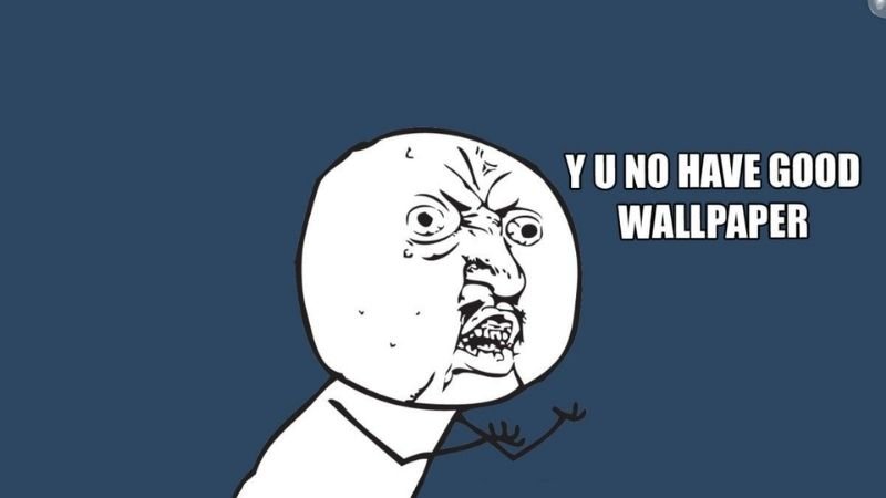 Ảnh nền máy tính hài hước với meme khuôn mặt ngạc nhiên