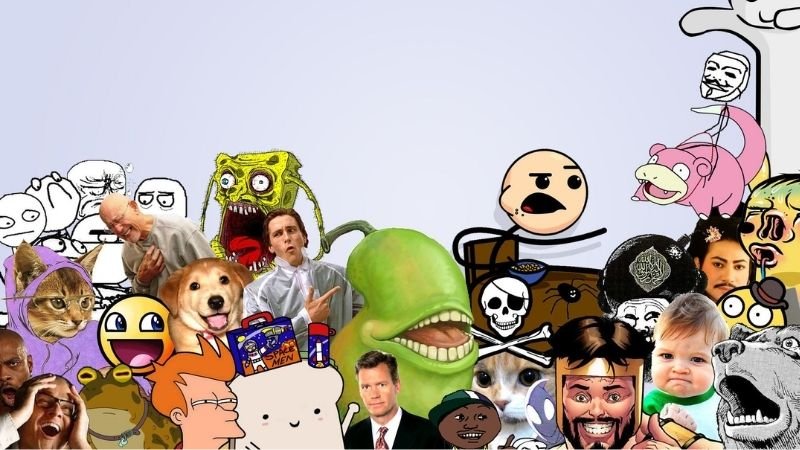 Hình nền máy tính hài hước với dàn nhân vật hoạt hình biểu cảm độc đáo